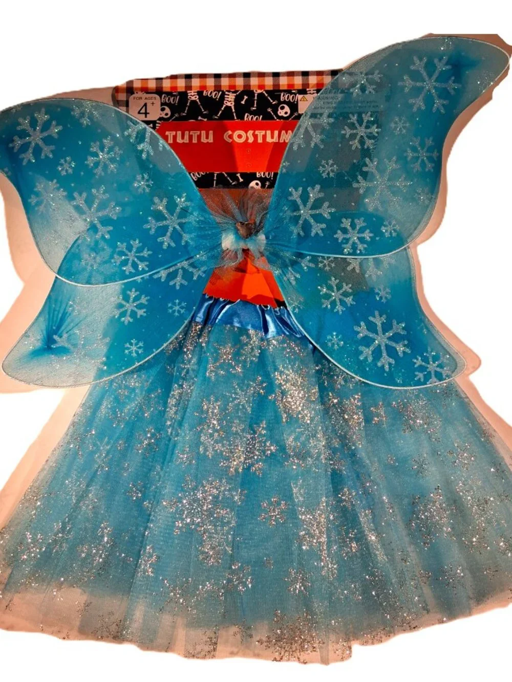 TUTU COSTUME SET  Pumpkin & Fairy Wings  2 sets included  Ages 4+ NEW  Halloween